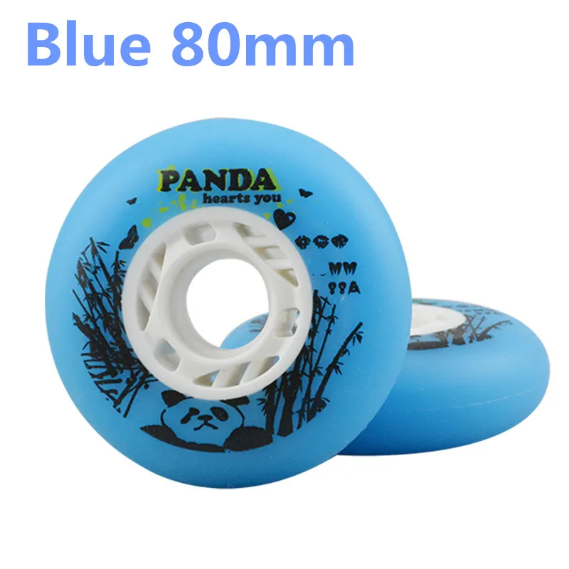 4 pieces Blue 80mm Прочное матовое Оригинальное колесико для катания на роликах PANDA с твердостью 88а для торможения на скользящих колесиках 80 мм 76 мм 72 мм Fat Wheel - Цвет: 4 pieces Blue 80mm