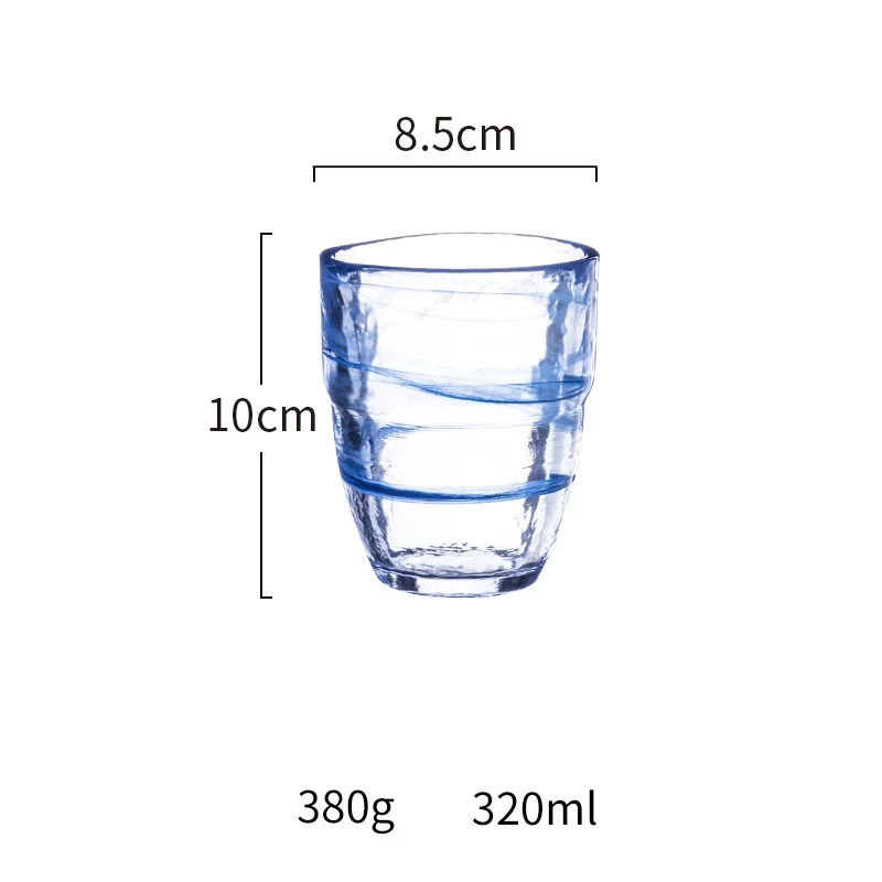 Японский стиль утолщенный стеклянный бытовой чашки для чая, пивная чашка, смешивающая бокалы для коктейля для напитков воды, напитков, круглых винных стеблей