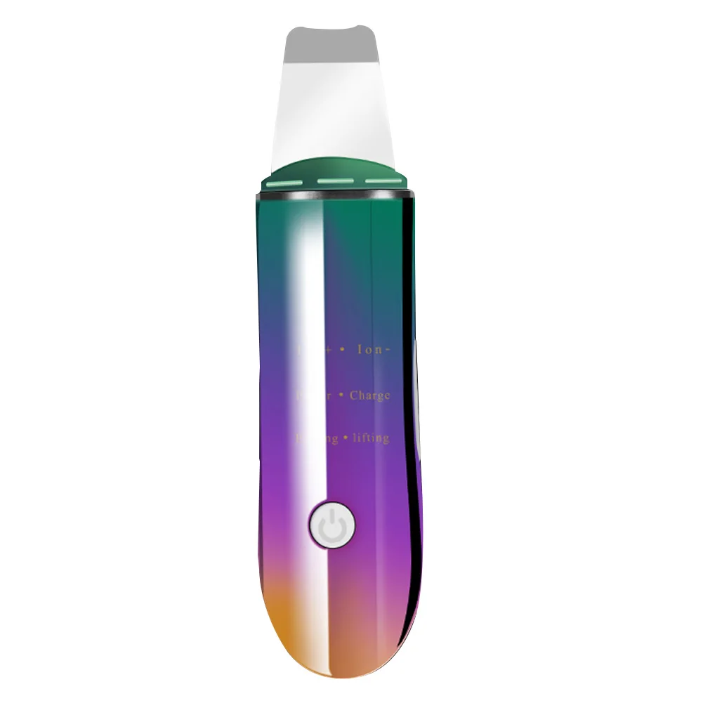 Colorful Deep Peeling Skin Scrubber Exfoliating Ultrasonic Blackhead USB Charging Machine Facial Cleaner Reduce Wrinkles Remove Dirt - Цвет: Colorful