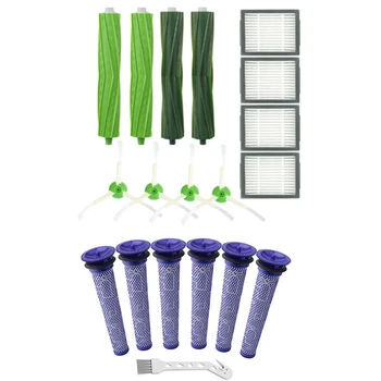 

2 Sets Plastic Vacuum Cleaner Replacement Kit, 1 Set 6 Pcs Purple & 1 Set 12 Pcs Green-Black