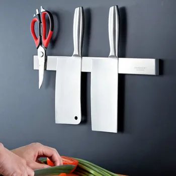 

Magnetic knife holder magnet wall hanging knife rack holder free punch tool kitchen storage organizer pf9044