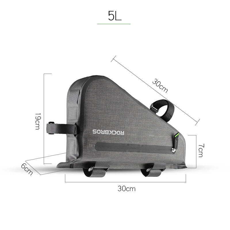 ROCKBROS 8L MTB дорожные велосипедные сумки треугольная сумка Светоотражающая непромокаемая Паньер портативная Регулируемая велосипедная сумка Аксессуары для велосипеда - Цвет: AS-017