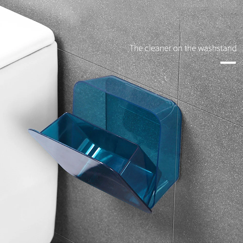 Wall Mounted Trash Bin Cleaning Home Bedroom Office Garbage Can Kitchen Wastebasket Bathroom Glass Door Living Room Covered Mini