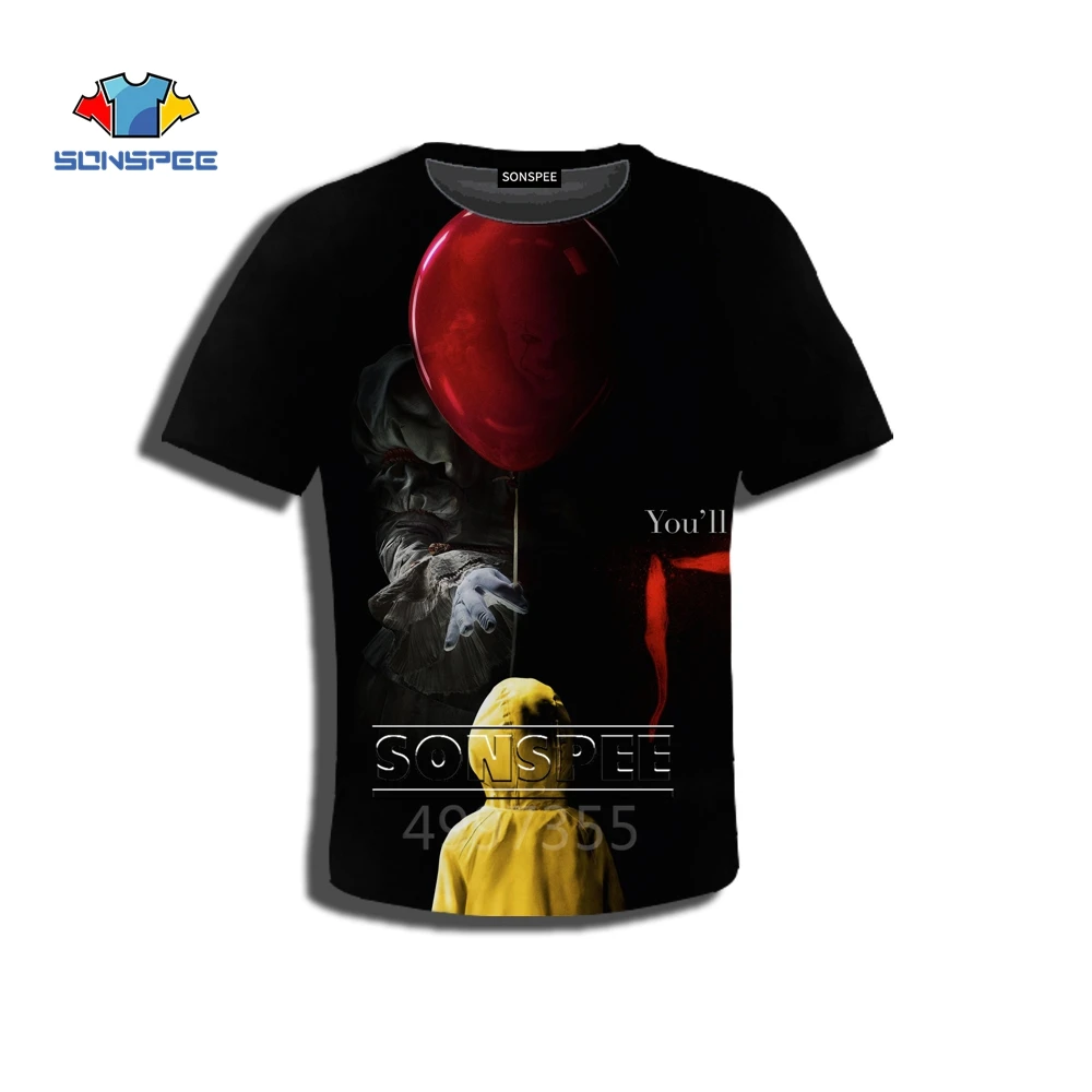 SONSPEE Stephen King's It clown Harajuku/футболка с 3d принтом для мальчиков и девочек-подростков/толстовки/шорты Детская одежда X211