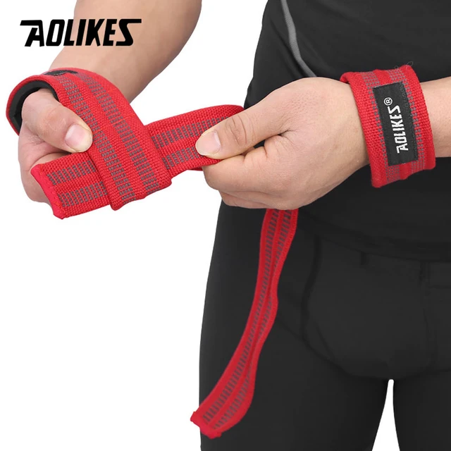 AOLIKES 1Pair Weightlifting Wrist Straps Strength Training