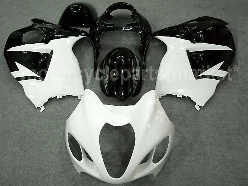 Черный Белый Мотоцикл Обтекатели для Suzuki GSXR1300 Hayabusa 1997-2007 Кузов ABS литой под давлением