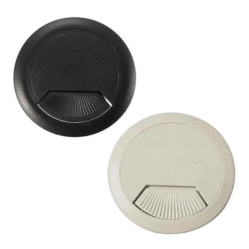 

Desk Wire Hole Cove Grommet Cover Grommet Cover Cover Grommet Round Shape 60mm ABS Plastic Cable Make Table Tidy Black