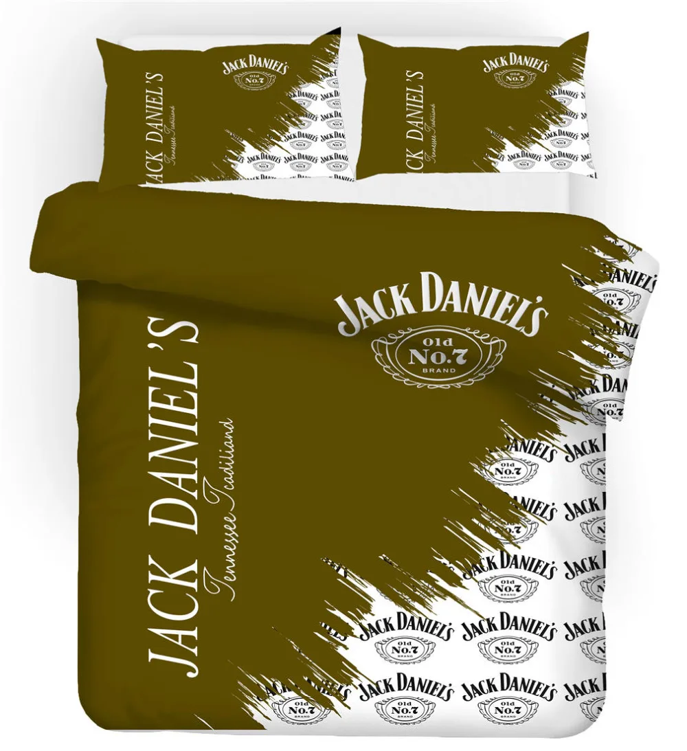 Musolei Jack Daniels 3D комплект постельного белья, пододеяльник королевского размера, пододеяльник, пододеяльник, набор вина, бренди, Текстиль для дома, кровати Q39
