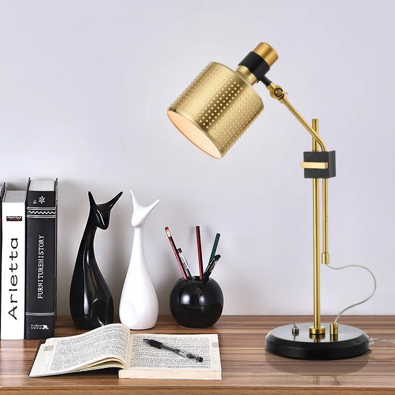 

Post Modern Living Room Art Table Luxury Iron Bedroom Beside Designer Desk Lights Study Room Hotel Cafe Shop Bar Table Lightings