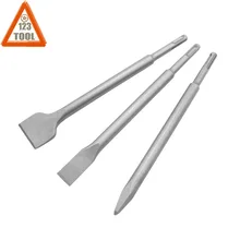 Набор зубило из 3 частей Sds-Plus: лопата долото, плоское долото, точечное долото/применимое долбежное долото, проводка и так далее