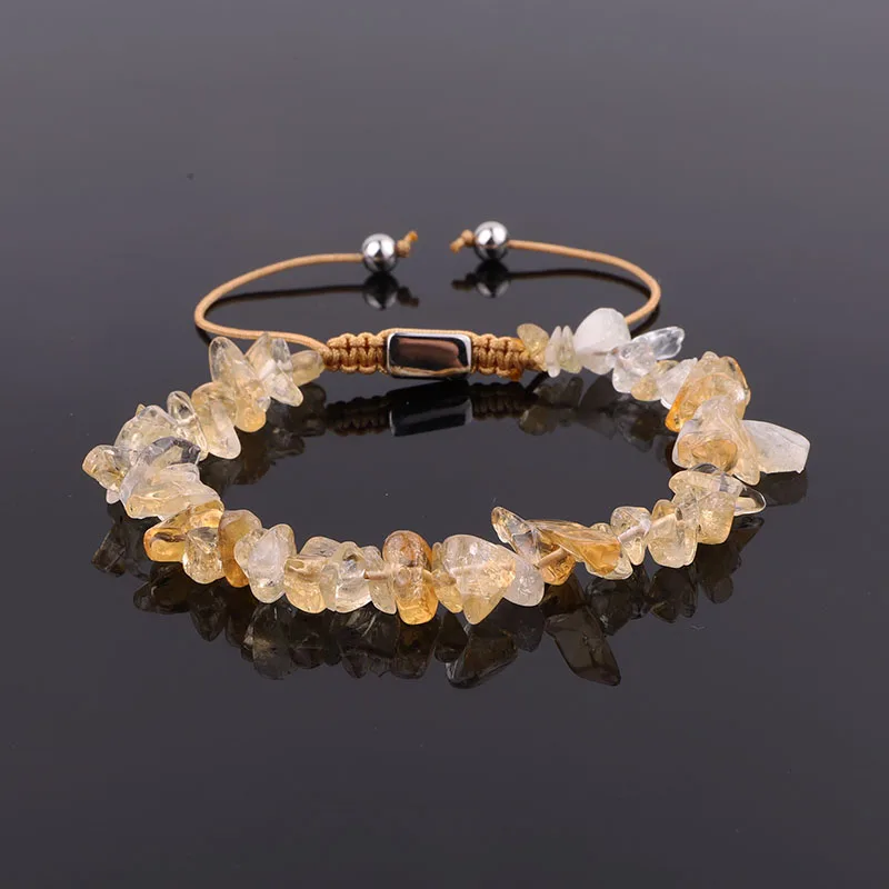 New Fashion Natural Stone Chips Beads Cord Macrame Adjustable Bracelet Jewelry Gift Women - Image 5