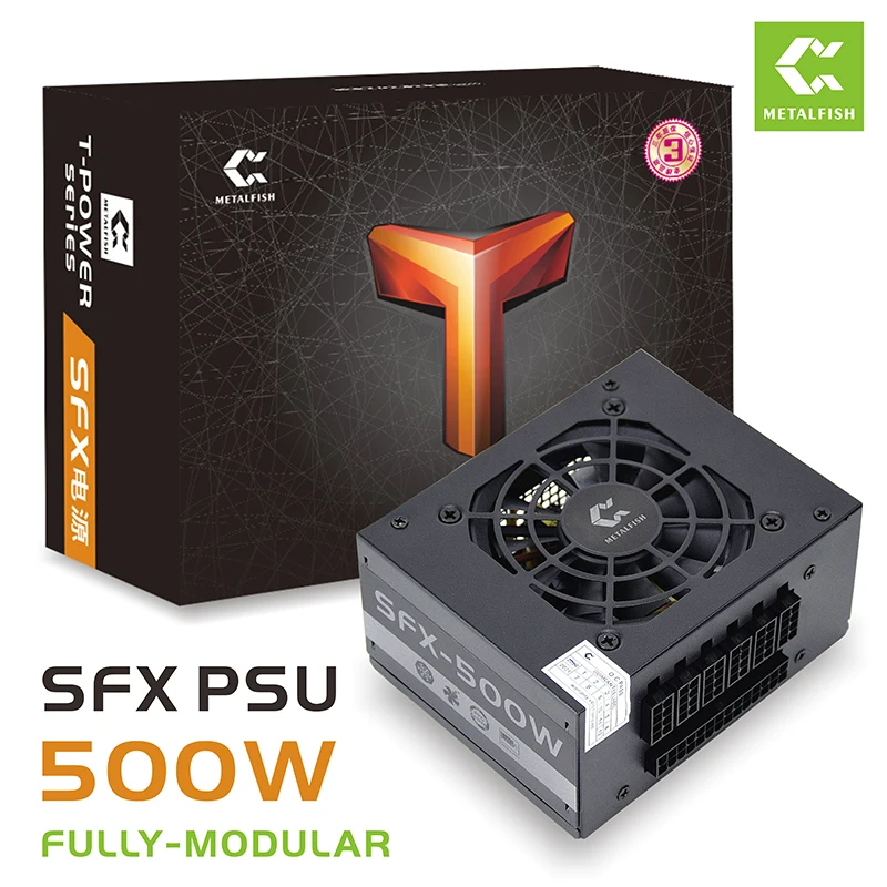 

METALFISH SFX-500W FULLY-MODULAR SFX Power-Supply For Computer Mini PC / HTPC
