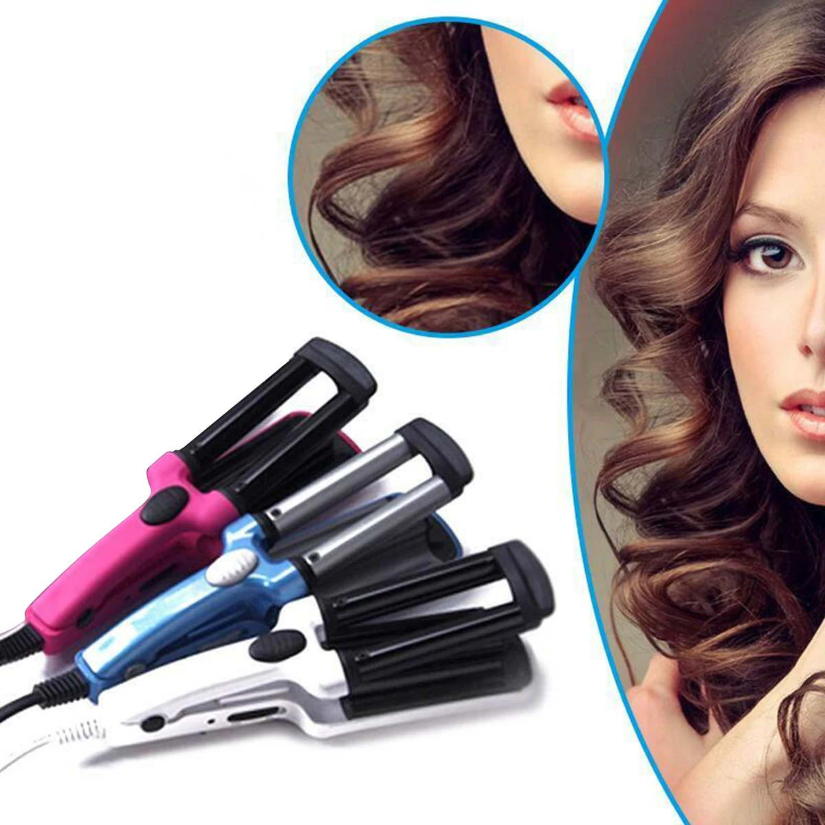 Portable Mini Home Hair Curler Professional Salon Hair Styling Tool Alloy Heater Curling Wand Roller Tools Hair Curler UK Plug