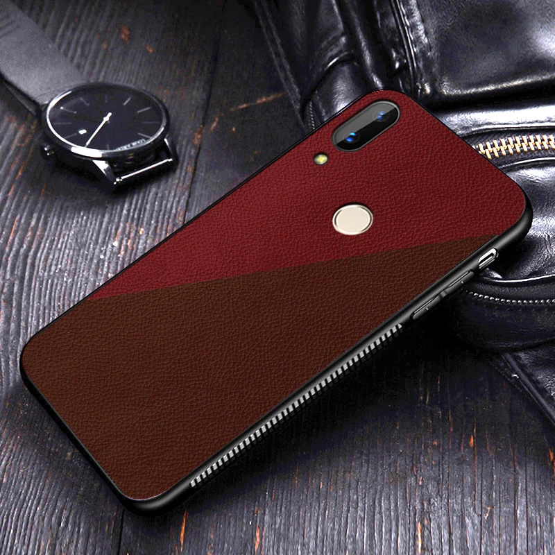 red I coque, чехол, чехол, для huawei Y7 Prime pro на персонализированный модный кожаный узор, силиконовый чехол, Роскошный деловой чехол s - Цвет: red
