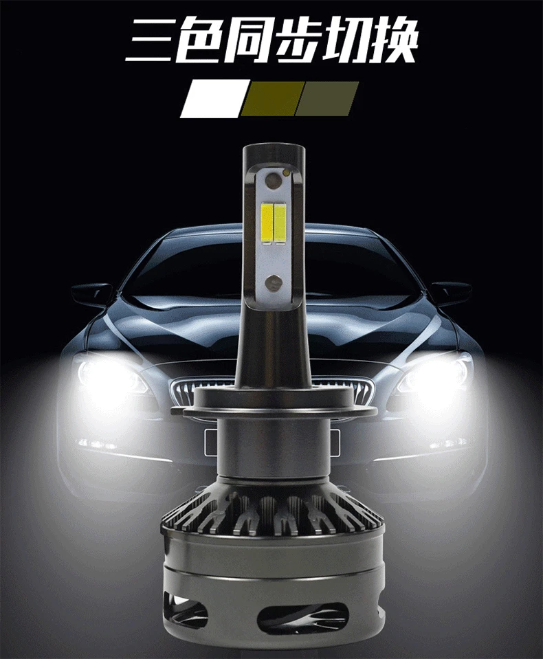 Car LED headlight bulbs H7 With CSP 9000LM 72W