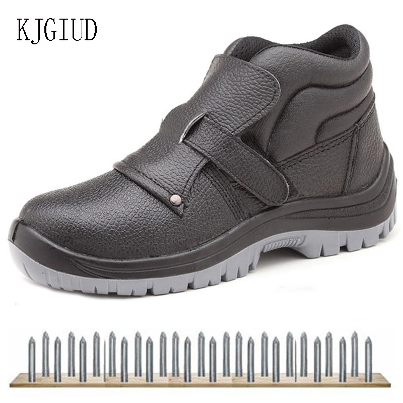 

Men Breathable Leather Casual Shoes Anti-smashing Anti-piercing Safety Welder Shoes Men Steel Toe Cap Deodorant Protective Shoes