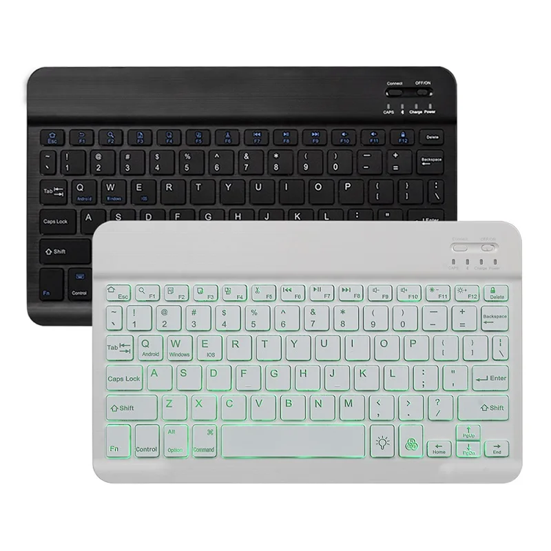 Bluetooth клавиатура для Ipad 9,7 дюймов Ipad Air 1 2 Беспроводная клавиатура с красочной подсветкой ультратонкий 1 шт
