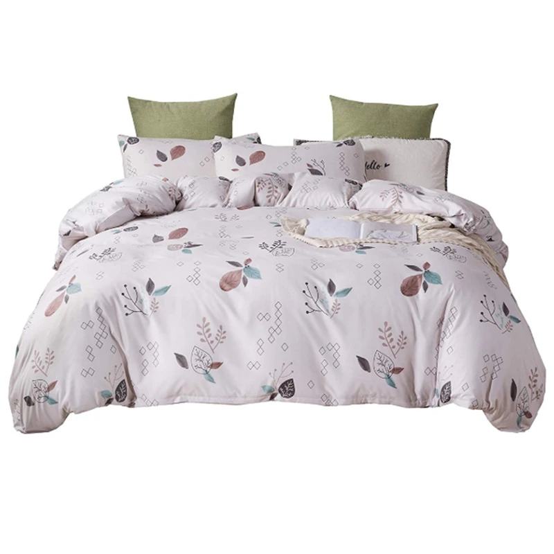 Стёганый костюм ботанический цветочный узор 3 предмета Набор Комплект постельного белья; легкая и мягкая 3 шт. матрас, домашний текстиль