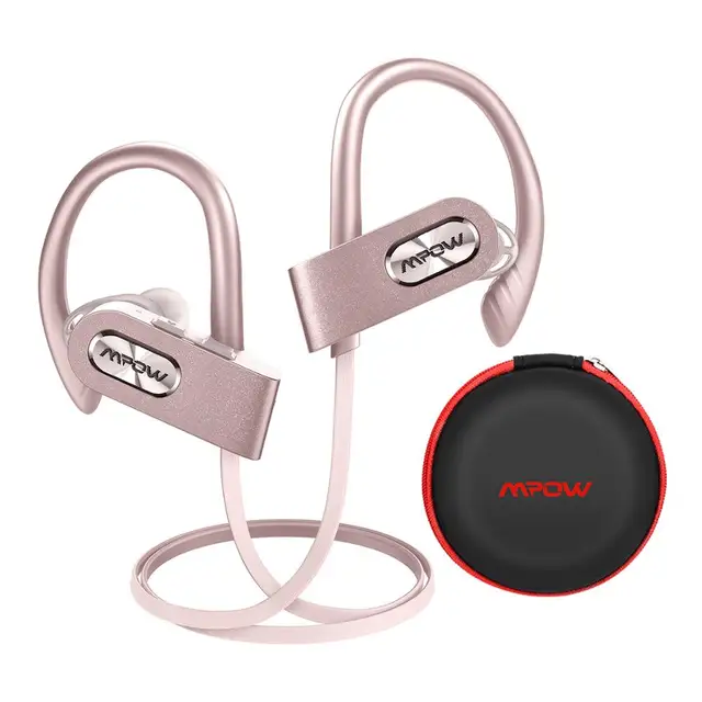 Mpow Flame 2 Bluetooth 5.0 Earphone IPX7 Waterproof Wireless Headphone With 13 Hours Playtime Noise Canceling Mic Sport Earphone Pink Earphone