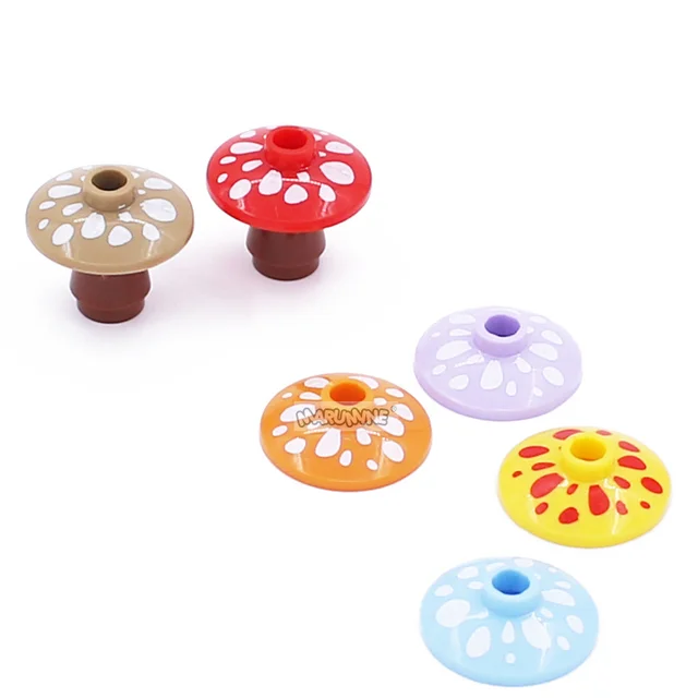 Marumine MOC Mushroom 12992 Building Blocks Fungus 59900 4740 40PCS Plant Natural Parts Pieces Model Accessories Stacking Bricks 4
