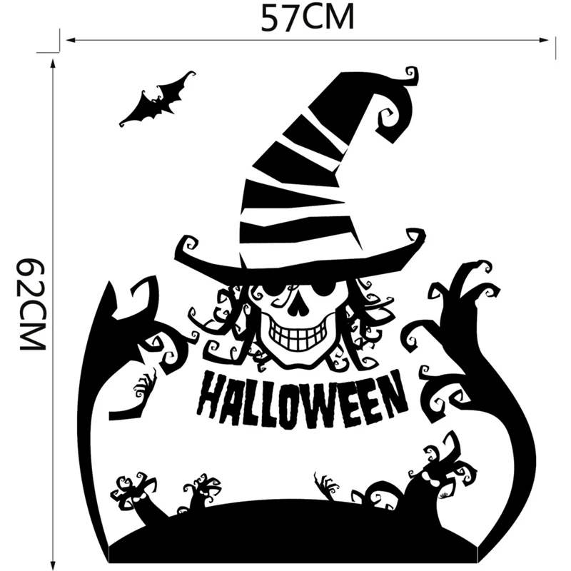 3D DIY ПВХ наклейки на двери Кровавый отпечаток руки Измельчить стекло ванной двери Хэллоуин украшения съемные наклейки на стены