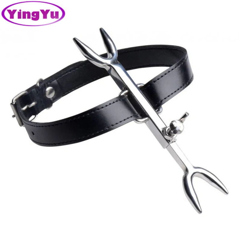 

2020 New Sex Collar Leather Stainless Steel Heretics Fork Erotic Positioning Bandage Sex Toys for Men/Women Adult Game