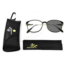 MINCL/Ультра легкие женские большие круглые TR90 Рамки близорукие фотохромные мужские Оптические очки uv400 с коробкой FML