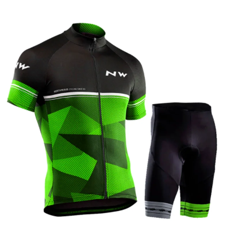 Cycling suit Northwave NW Мужская одежда для велоспорта с коротким рукавом трикотажные комплекты летний Триатлон Кожи Костюм Быстросохнущий дышащий анти-УФ - Цвет: Cycling suit