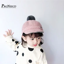 Модная детская шапка, осенне-зимние шапки, простой стиль, теплая бейсбольная бейсболка с колпаком для маленьких мальчиков и девочек