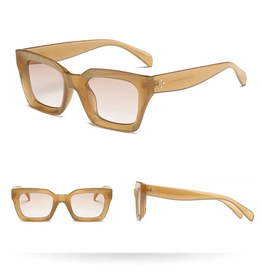 MUSELIFE 2025 New Square Cat Eye MEN Sunglasses Vintage Design Sun Glasses For Male Eyewear UV400