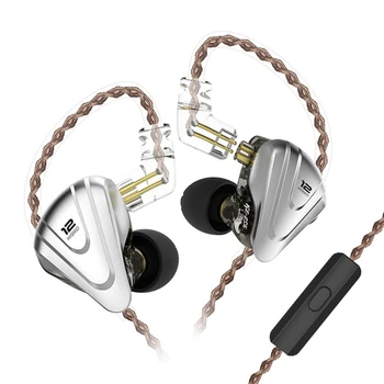 

KZ ZSX Headset Hybrid Technology 1BA+1DD HIFI Bass Earbuds In Ear Monitor Sport Noise Cancelling Earbud with Microphone
