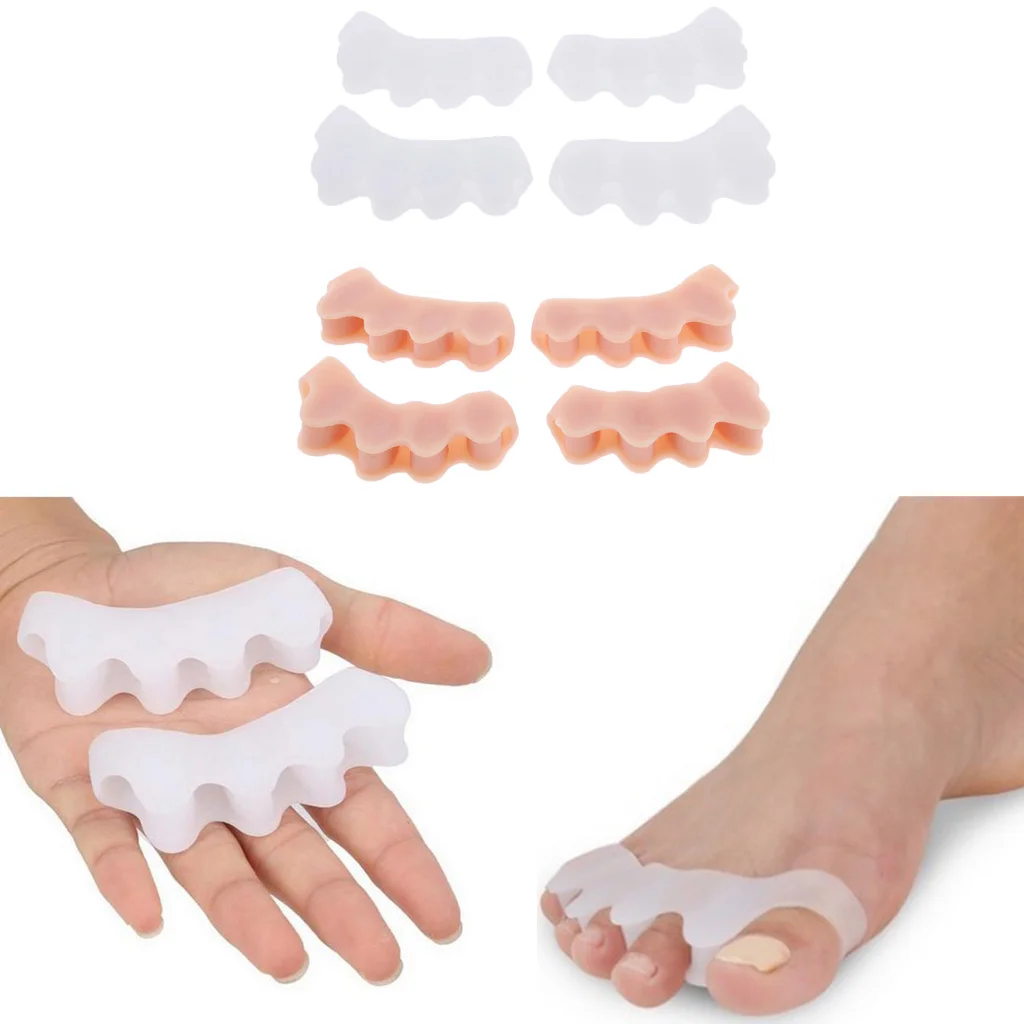 Pack Of 8, Silicone Toe Separators & Spreaders, Bunion Protectors For Bunion, Overlapping Toes, Drift Pain Pads For Men Women