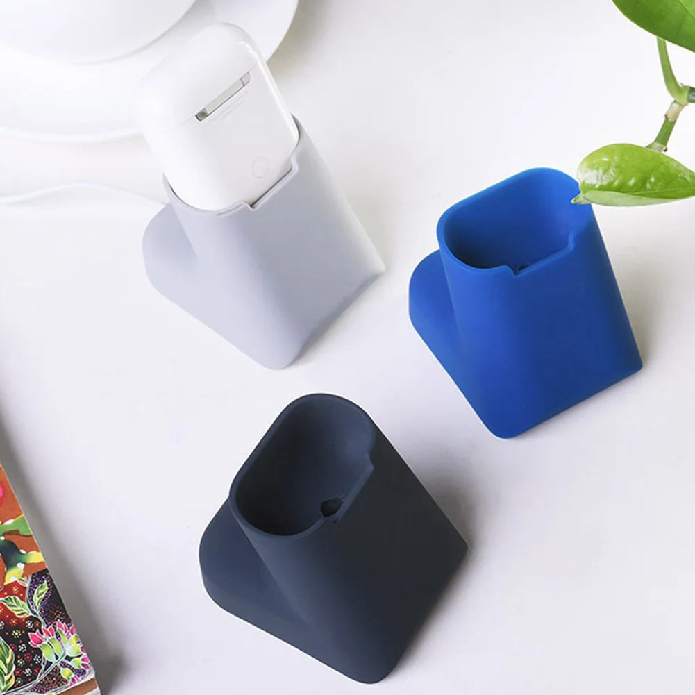 Портативный беспроводной Bluetooth Настольный силиконовый зарядная док-станция аксессуар держатель стабильная станция офисная домашняя Подставка для наушников Apple