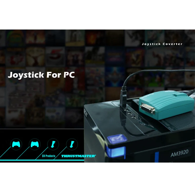 USB to 15 Pin Female MIDI Joystick Game Port Adapter Nest Converter Rockfire 15-P RM-203 GAMEPORT 98/ME/2000/XP Green FD047 |
