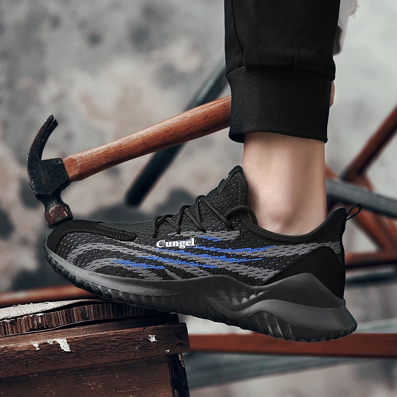 

Men's Autumn and Winter Waterproof and Breathable Steel-toed labor insurance Work safety shoes, stab and wear-resistant