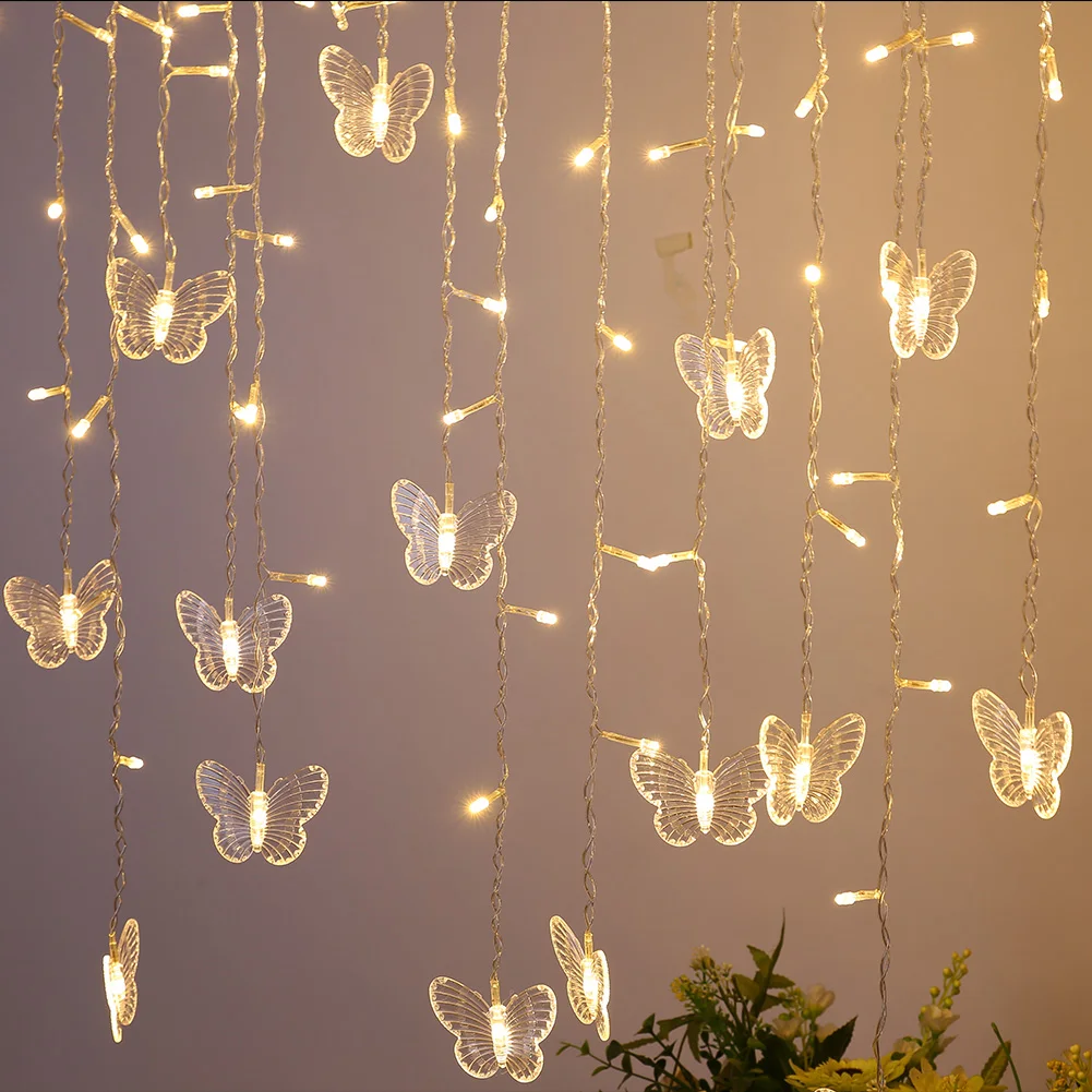 3.5M Outdoor Xmas Christmas Butterfly LED Strip String Light Bedroom Decor