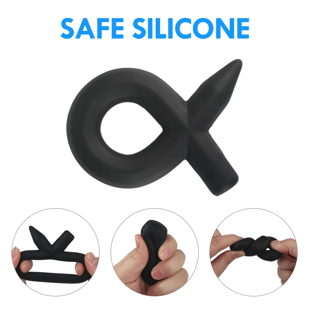 Silicone Penis Ring Reusable Delay Ejaculation Cock Ring Sex Toys For Men Penis Enlargement Erection Sex Toys For Male Cock Dick - Penis Rings pic