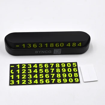 

Car Styling Temporary Parking Card Phone Number Plate Telephone Park Stop In Automobile Accessories with Black White Color