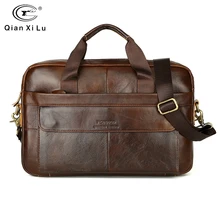 Винтажная мужская сумка через плечо из воловьей кожи, мужской портфель из натуральной кожи, сумка-мессенджер для ноутбука, роскошная сумка для рук