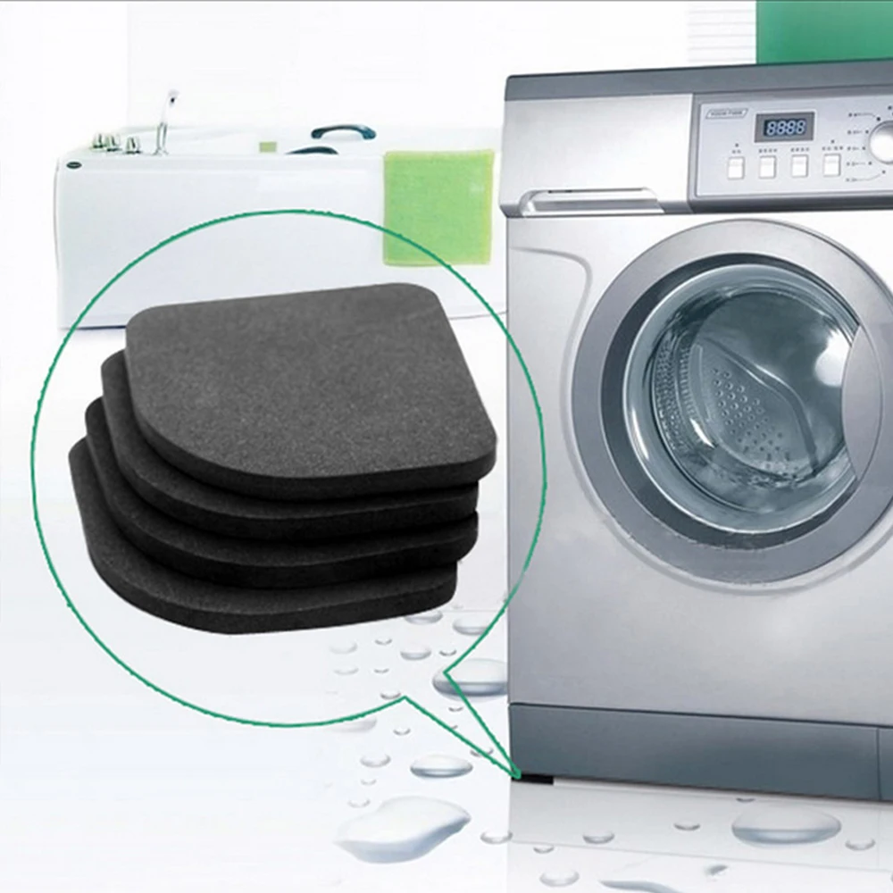 4 PCS Refrigerator Washing Machine Pad Multifunctional Anti Vibration Mat Non-slip Mats Stand Washing Machine Pads C1777 h