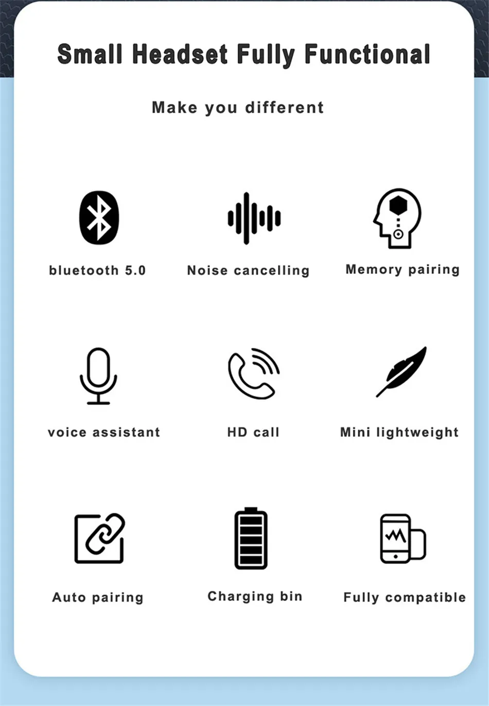 Ottwn беспроводные Bluetooth наушники с микрофоном игровая гарнитура V11 TWS спортивные стерео наушники для iPhone 7 11 samsung