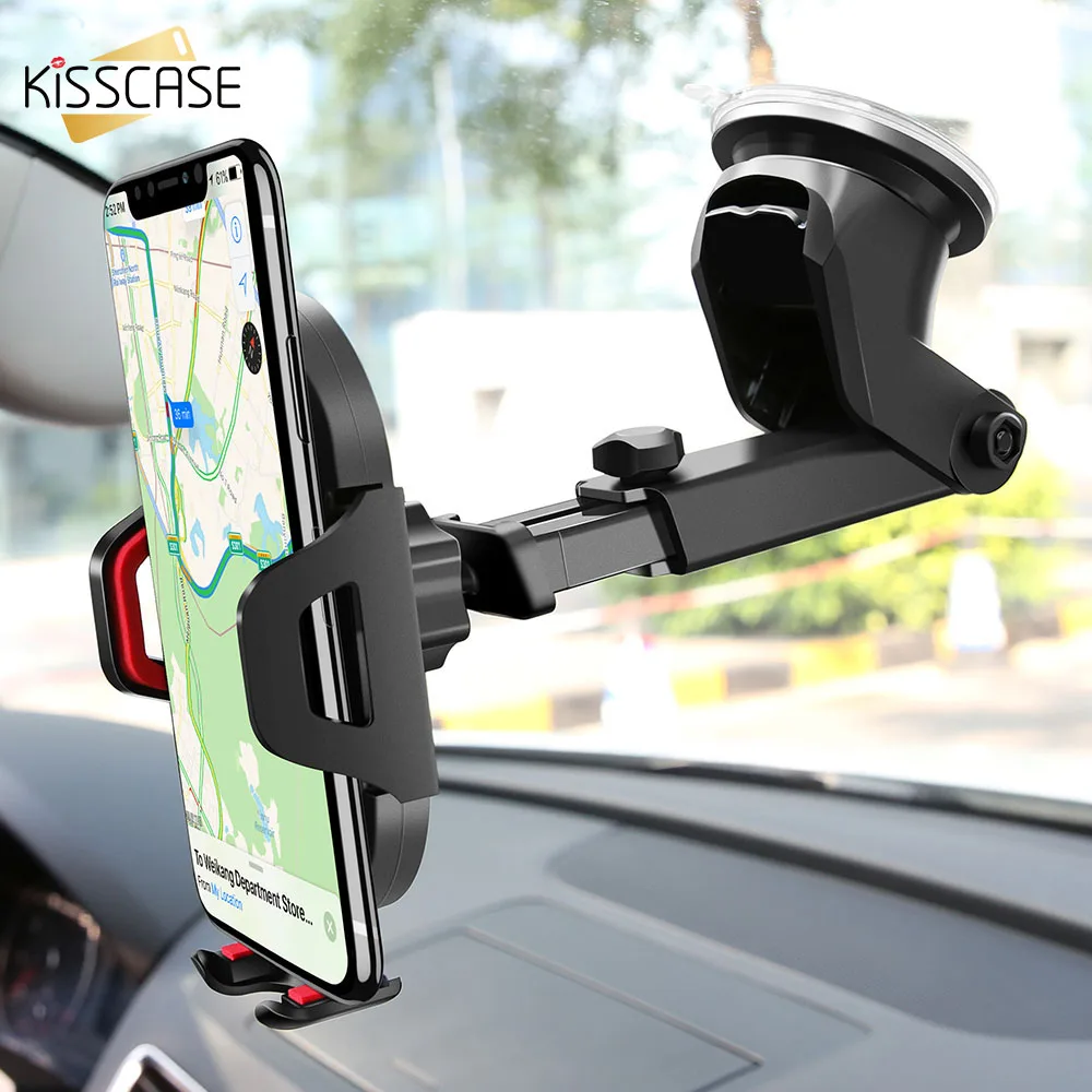 

KISSCASE Car Phone Holder for iPhone 12 Pro Max 11 XR Windshield Gravity Sucker Mobile Phone Holder Cell Stand in Car for Xiaomi