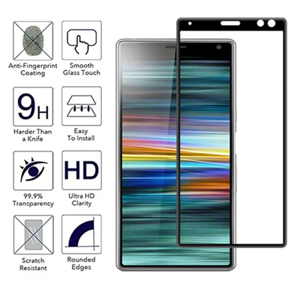 Полное покрытие из закаленного стекла для sony Xperia L3 5 10 Plus 1 XZ4 XA3 XZ2 Plus XA2 Ultra XZ2 Премиум компактная Защитная пленка для экрана