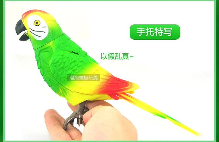 Model Voice Parrot Birdcage Toy Creative Electric Voice Sensing Bird Hot Selling Stall Strange New Toy