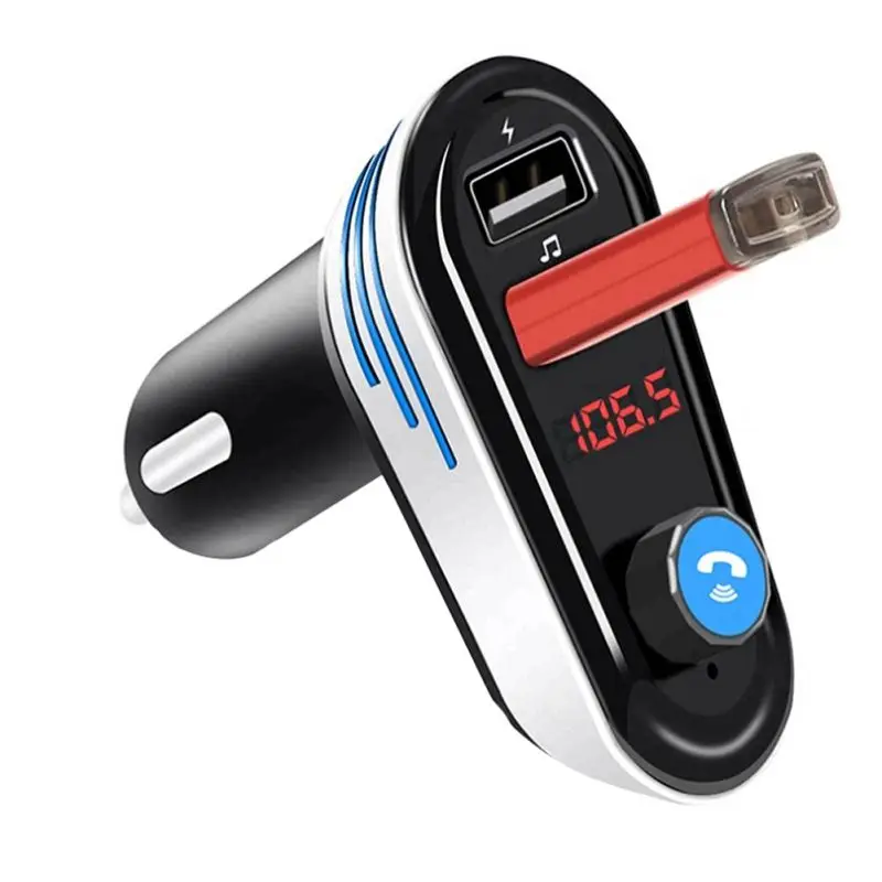 Двойной USB Автомобильное зарядное устройство Bluetooth Handsfree Монохромный экран стерео автомобильный mp3-плеер fm-передатчик сигнала