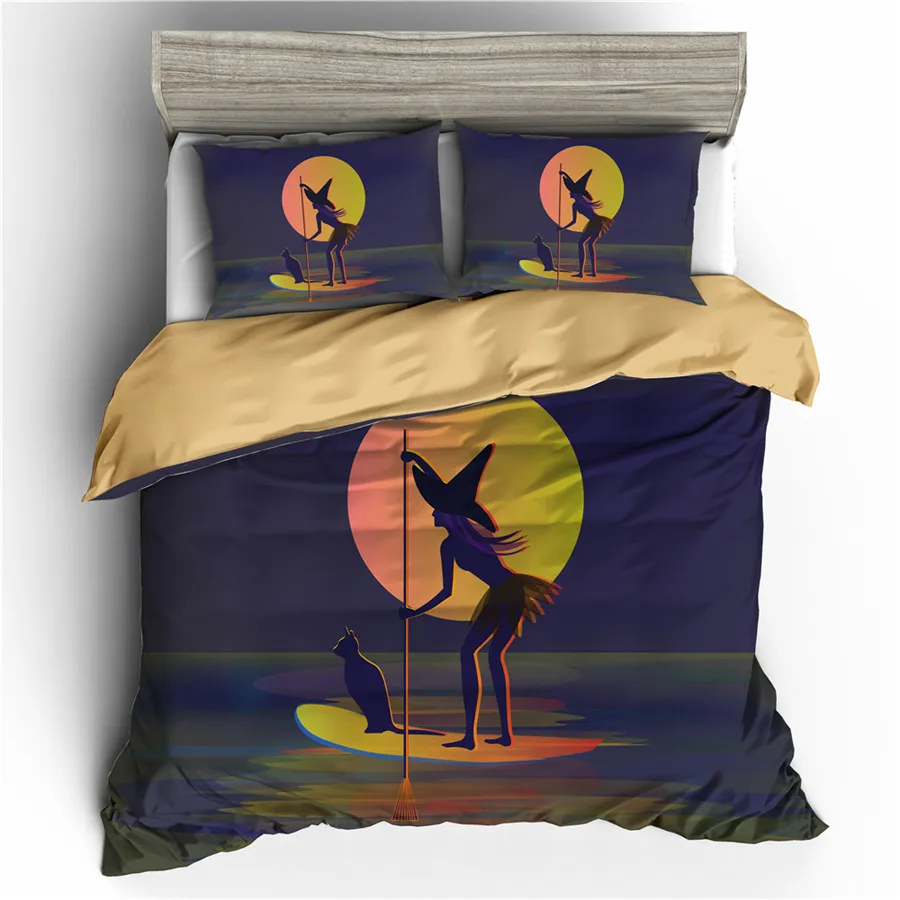 

A Bedding Set 3D Printed Duvet Cover Bed Set Halloween Home Textiles for Adults Bedclothes with Pillowcase #WSJ57