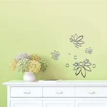 Funlife3D экологически чистые декоративные зеркальные наклейки съемные стерео полые цветочные настенные стикеры s MS361038