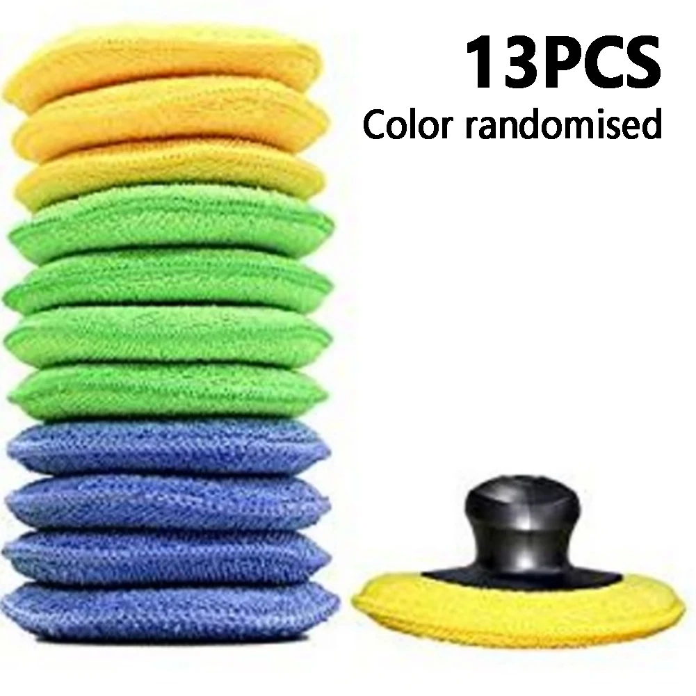 Almofada de Limpeza Ferramenta de Polimento Polegada Flexível Aleatória Roda Depilação Rodada Esponja Vedação Esmalte Car Reparação Remoção 13pcs 5 Cor 12 Cheap Esponja p encerar