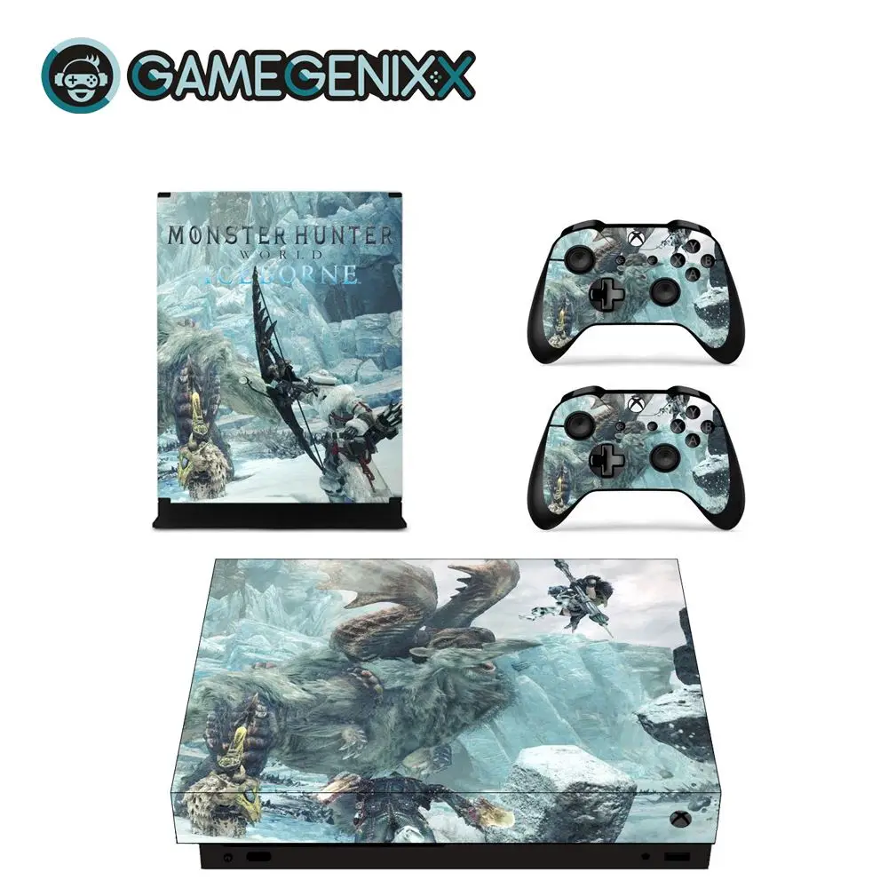 GAMEGENIXX виток винилопласта с наклейкой для консоли Xbox One X и 2 контроллера-Monster Hunter