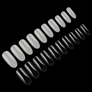 

500pcs White Clear French False Acrylic Nail Tips Full Cover Tips Coffin Fake Nails UV Gel Manicure Fake Nail Tips